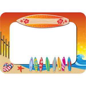 TCR5361 Surf's Up Name Tags/Labels Image