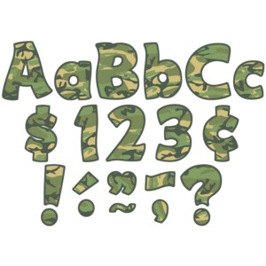 TCR5427 Camouflage Funtastic 4" Letters Combo Pack Image