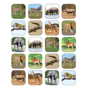 TCR5468 Safari Animals Stickers Image