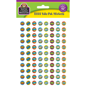 TCR5643 Superhero Mini Stickers Valu-Pak Image