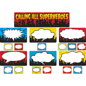 TCR5825 Calling All Superheroes Mini Bulletin Board Image