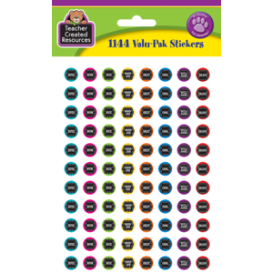TCR5841 Chalkboard Brights Mini Stickers Valu-Pak Image