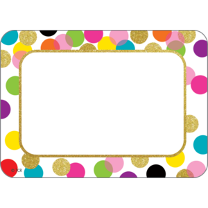 TCR5885 Confetti Name Tags/Labels Image
