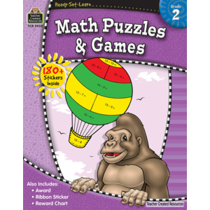 TCR5935 Ready-Set-Learn: Math Puzzles and Games Grade 2 Image