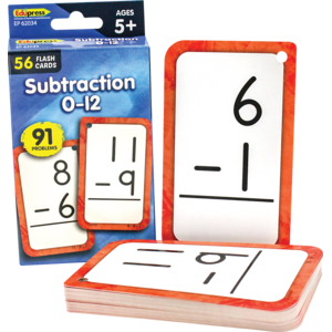 TCR62034 Subtraction 0-12 Flash Cards Image