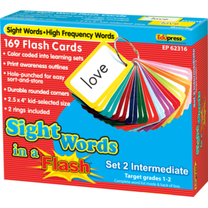 TCR62316 Sight Words in a Flash Cards Grades 1-2 Image