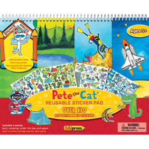 TCR63234 Pete the Cat Reusable Sticker Pad Image