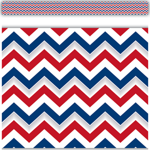TCR63274 Patriotic Chevron Straight Border Trim Image