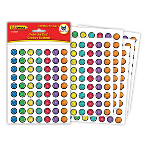 TCR63937 Pete the Cat Groovy Buttons Mini Stickers Image