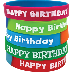 TCR6571 Fancy Happy Birthday Wristbands Image