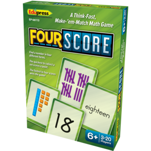 TCR66113 Four Score Card Game: Math Image