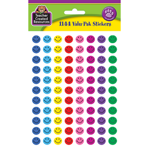 TCR6633 Happy Face Mini Stickers Valu-Pak Image