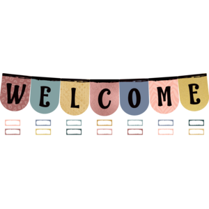 TCR6677 Wonderfully Wild Welcome Bunting Bulletin Board Image