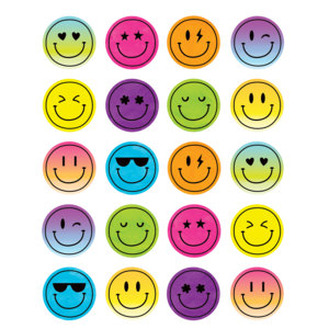 TCR6941 Brights 4Ever Smiley Faces Stickers Image