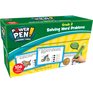 TCR6990 Power Pen Learning Cards: Solving Word Problems Grade 2 Image