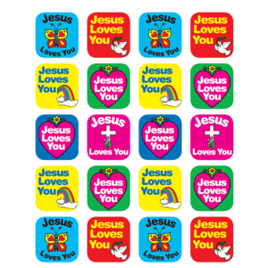 TCR7020 Jesus Loves You Stickers Image
