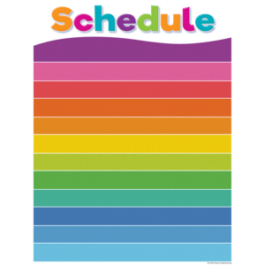 TCR7108 Colorful Schedule Write-On/Wipe-Off Chart Image