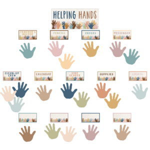 TCR7122 Everyone is Welcome Helping Hands Mini Bulletin Board Image