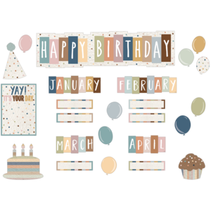 TCR7123 Everyone is Welcome Happy Birthday Mini Bulletin Board Image