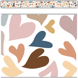 TCR7125 Everyone is Welcome Hearts Straight Border Trim Image