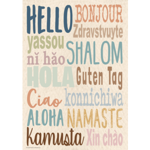 TCR7143 Everyone is Welcome Hello Positive Poster Image