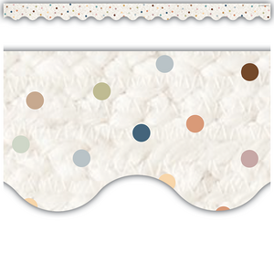 TCR7158 Everyone is Welcome Dots Scalloped Border Trim Image