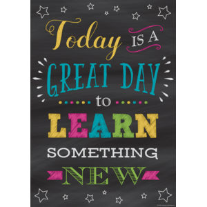 TCR7406 Today Is a Great Day to Learn Something New Positive Poster Image