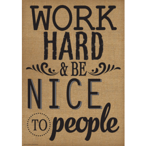 TCR7429 Work Hard & Be Nice to People Positive Poster Image