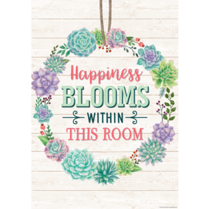 TCR7443 Happiness Blooms Within This Room Positive Poster Image