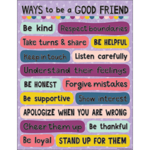 TCR7450 Oh Happy Day Ways to be a Good Friend Chart Image