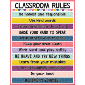 TCR7453 Oh Happy Day Classroom Rules Chart Image