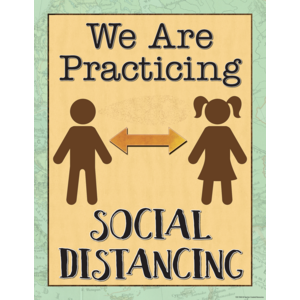 TCR7502 Travel the Map We are Practicing Social Distancing Chart Image