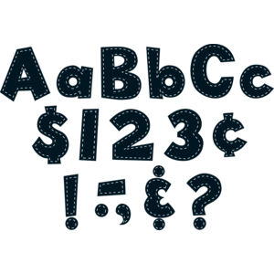 TCR75150 Black Stitch 4" Fun Font Letters Image