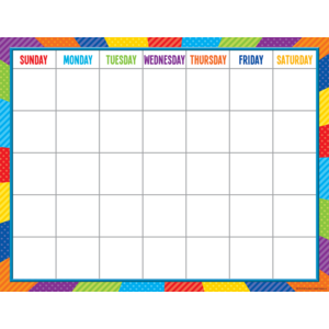 TCR7549 Playful Patterns Calendar Chart Image