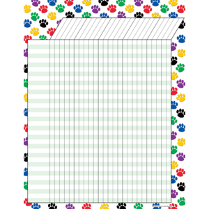 TCR7622 Colorful Paw Prints Incentive Chart Image
