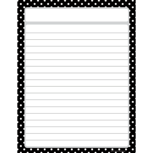 TCR7677 Black Polka Dots Lined Chart Image