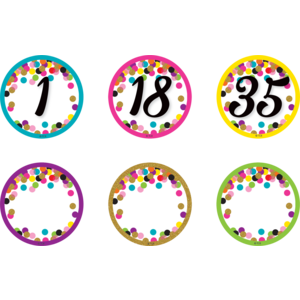 TCR77007 Confetti Numbers Magnetic Accents Image