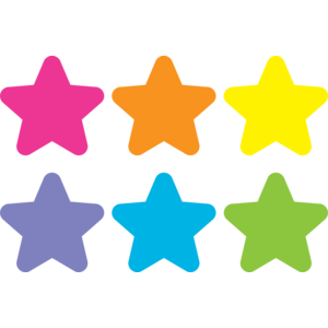 TCR77047 Spot On Carpet Markers Bright Stars - 4" Image