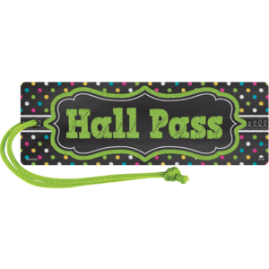 TCR77276 Chalkboard Brights Magnetic Hall Pass Image