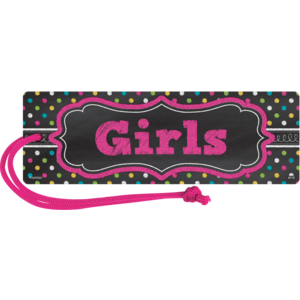 TCR77277 Chalkboard Brights Magnetic Girls Pass Image
