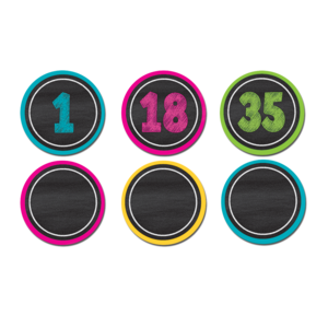 TCR77280 Chalkboard Brights Numbers Magnetic Accents Image