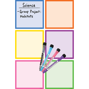 TCR77406 Colorful Dry-Erase Magnetic Square Notes Image