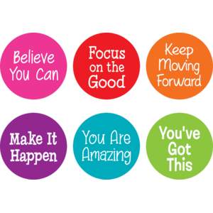 TCR77502 Spot On Carpet Markers Positive Sayings - 7" Image