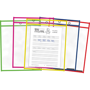 TCR77522 Colorful Dry-Erase Pockets - 10 pack Image