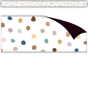 TCR77576 Everyone is Welcome Painted Dots Magnetic Border Image