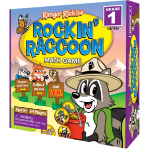 TCR7836 Ranger Rick Rockin' Raccoon Math Game Grade 1 Image