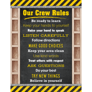 TCR7945 Under Construction Our Crew Rules Chart Image