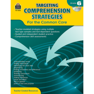 TCR8053 Targeting Comprehension Strategies for the Common Core Grade 6 Image