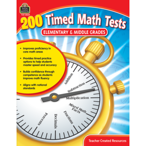 TCR8069 200 Timed Math Tests: Elementary & Middle Grades Image