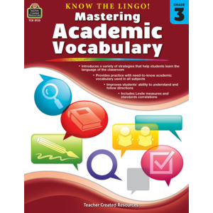 TCR8133 Know the Lingo! Mastering Academic Vocabulary Grade 3 Image